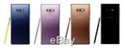 Samsung Galaxy Note 9 SM-N960U-128GB- Black/Silver/Blue/Purple (AT&T Unlocked)