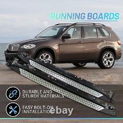 Side Step Nerf Bars Running Boards for 07-13 BMW X5 4 Door Aluminum, L+R