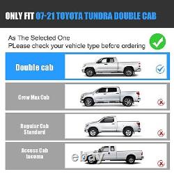 Side Step Nerf Bars Running Boards for 2007-2021 Toyota Tundra Double Cab, L+R