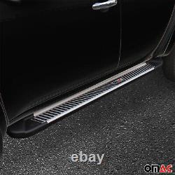 Side Step Nerf Bars Running Boards for Nissan Rogue 2014-2020 Black Silver 2Pcs