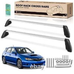 Silver Aluminum Alloy Roof Rack Cross Bars for Subaru Impreza 2012-2016 165 lbs
