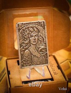 Silver Bar Art Nouveau Eleanor Design Collectable Sand Cast Hand Finished NEW