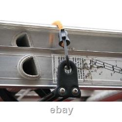 Silver Factory Roof Rail Clamp-On Ladder Van Rack 60 bar with side supports