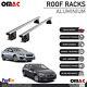 Silver Fixed Point Cross Bar Roof Rack Carrier Rail For Subaru Impreza 2017-2023