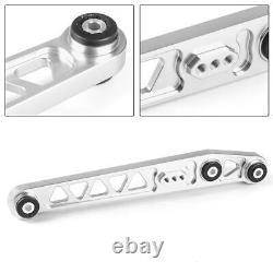 Silver Rear Lower Control Arms Subframe Brace Tie Bar for Honda Civic EK 96-00