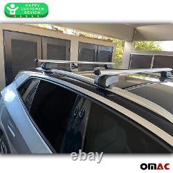 Silver Roof Rail Rack Aluminum Cross Bars Luggage Carrier For VW ID. 4 2021-2023