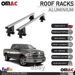 Silver Smooth Roof Rack Crossbar Luggage Carrier For RAM 1500 4 Door 2009-2018