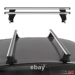 Silver Smooth Roof Rack Crossbar Luggage Carrier For RAM 1500 4 Door 2009-2018