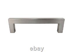 Square Bar Pull Handle Kitchen/Bath Cabinet Hardware Modern Knob Brushed Nickel