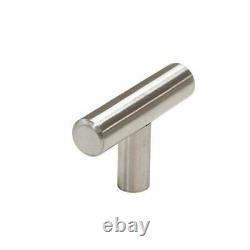 Square T Bar Pull Handle Stainless Steel Kitchen Cabinet Hardware Brush Nickel