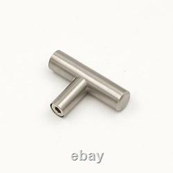 Square T Bar Pull Handle Stainless Steel Kitchen Cabinet Hardware Brush Nickel