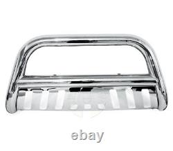 Stainless Bull Bar Brush Push Front Bumper Grille Guard For 05-15 Toyota Tacoma