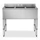 Stainless Steel Three 3 Compartment Commercial Kitchen Bar Sink