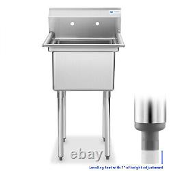 Stainless Steel Utility Sink for Commercial Kitchen 23.5 Wide