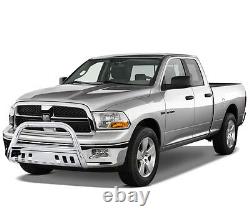 Steel Bull Bar Brush Bumper Grille Guard With Skid For 09-18 Dodge Ram 1500