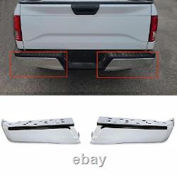 Steel Rear Bumper Face Bars Ends Cover For 2015-2020 Ford F150 FO1102380