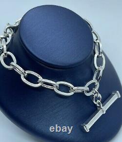 Sterling 925 Silver T Bar Chain Link Bracelet / New & Boxed
