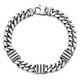 Sterling Silver Antiqued Brushed Curb Bar Bracelet 8.5 for Men's 40.59gm