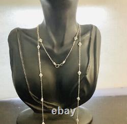 Sterling silver, diamonds, Wrapped around Cascade necklace 36