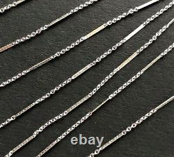 Sterling silver imitation bar chain by the ft unfinished jewelry making footage