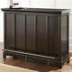 Steve Silver Garcia Counter Height Home Bar with Foot Rail in Ebony