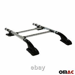 Top Roof Rack Side Rails Bars Alu Silver For Chevrolet Colorado 2015-2021