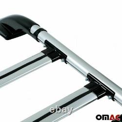 Top Roof Rack Side Rails Bars Alu Silver For Chevrolet Colorado 2015-2021