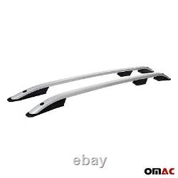 Top Roof Rack Side Rails Bars Aluminum Silver For Mazda CX5 2017-2022 2 Pieces