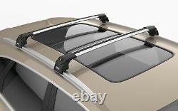 Turtle Silver Air V2 Roof Rail Racks Cross Bar for Ford Edge SUV 2015- 2023