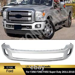 UX Ingot Silver Front Bumper Face Bar For 2011-2016 F-250 F-350 F-450 Super Duty