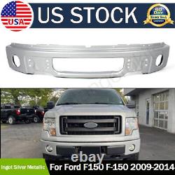 UX Ingot Silver Front Bumper Face Bar WithFog Light Hole For Ford F150 F-150 09-14