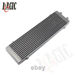Universal Dual Pass Bar & Plate Oil Cooler 18.5x5.5x1.58 Core Large -Silver