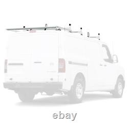 Vantech USA H1 3 Bar White Ladder Rack withROLLER for Nissan NV Cargo Low Roof