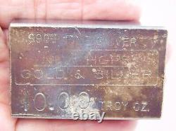 Vintage 10.00 Troy Oz New Hope Gold and Silver Extruded Bar 999