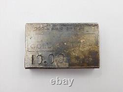 Vintage 10.00 Troy Oz New Hope Gold and Silver Extruded Bar 999