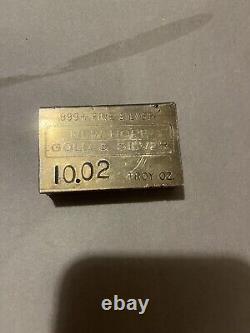 Vintage 10.02 Troy Oz New Hope Gold and Silver Extruded Bar 999