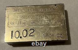 Vintage 10.02 Troy Oz New Hope Gold and Silver Extruded Bar 999