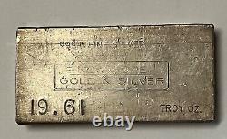 Vintage 19.61 Troy Oz New Hope Gold and Silver Extruded Bar 999 20 Oz Class