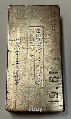 Vintage 19.61 Troy Oz New Hope Gold and Silver Extruded Bar 999 20 Oz Class