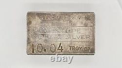 Vintage New Hope Gold & Silver 10.04 Troy Ounce. 999+ Fine Silver Bar