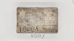 Vintage New Hope Gold & Silver 10.04 Troy Ounce. 999+ Fine Silver Bar