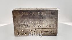 Vintage New Hope Gold & Silver 10.04 Troy Ounce. 999+ Fine Silver Bar