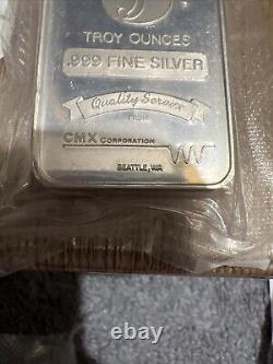 Vintage Rare 5 oz Silver Bar CMX Corporation Seattle 999 Fine Made By Northwest