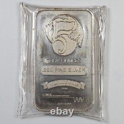 Vintage Rare 5 oz Silver Bar CMX Corporation Seattle 999 Fine PNW BAR