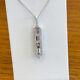 Women Gorgeous Jewelry Moissanite 925 Sterling Silver Necklace Pendant Wedding