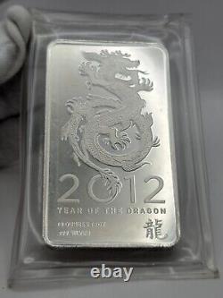 Year of the Dragon 10 oz. 999 Fine Silver Bar 2012 Chinese Lunar New Year