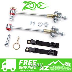 Zone Offroad 3-4.5 Front Sway Bar Disconnects fits 97-06 Jeep Wrangler TJ / LJ